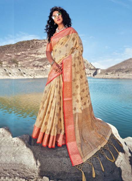 Peach Colour SANGAM RATNAPURAM SILK Banarasi Silk Festive Wear Designer Saree Collection 1460